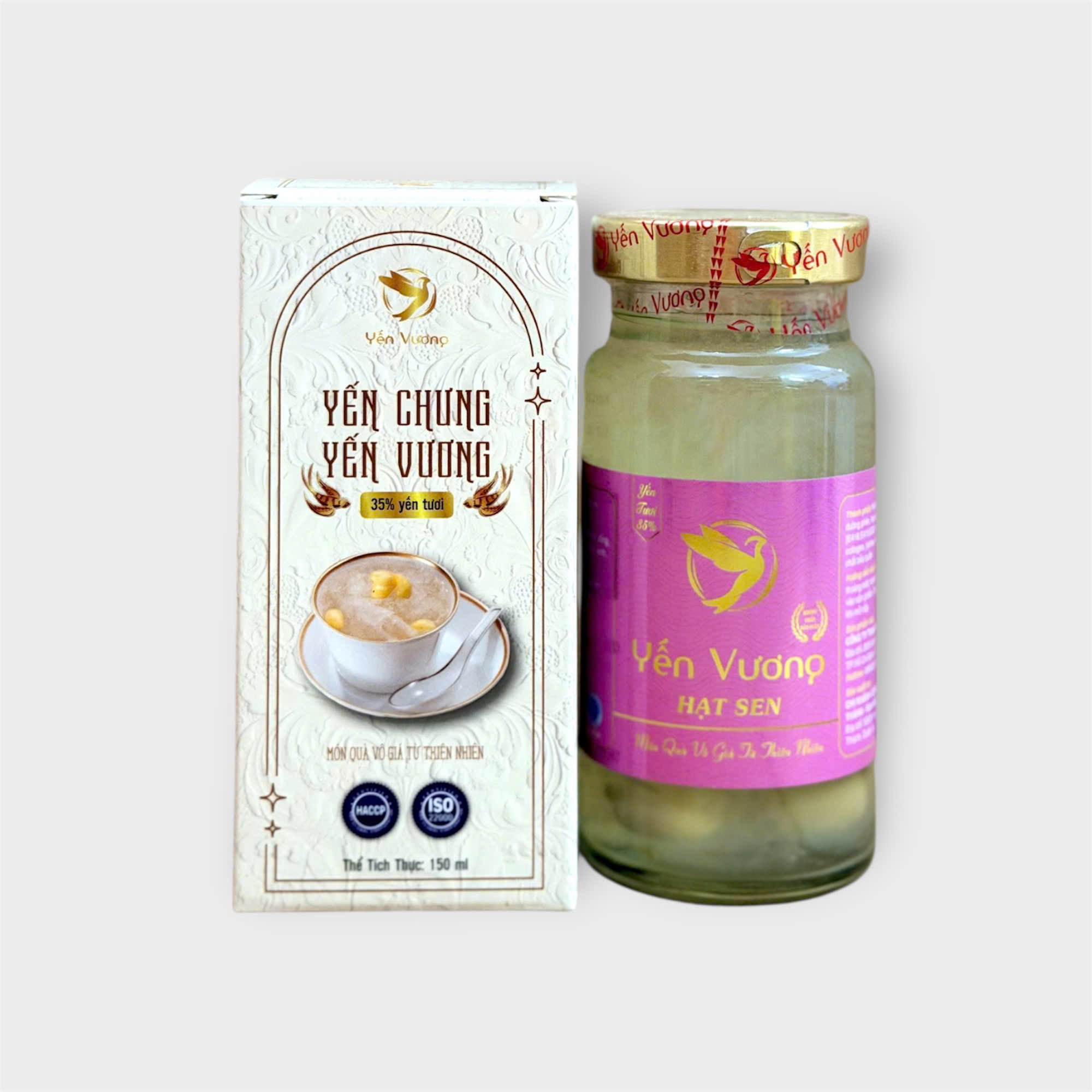 Hũ yến Vương 140ml có hộp Hạt Sen